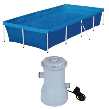 Imagem de Kit Piscina 3000 Litros + Bomba Filtrante 2200 L/H 220V