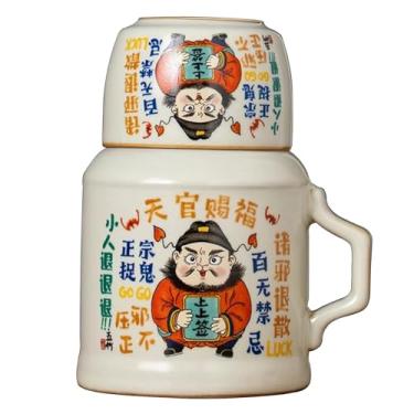 Imagem de Xícara De Chá Portátil De Grande Capacidade, Bule De Chá E Caneca Com Tampa, Conjunto De Xícara De Chá Chinês De Alta Temperatura(Style1)