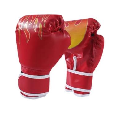Imagem de Colaxi Luvas de Boxe Luvas de Sparring Perfuração Heavy Bag Mitts Luvas Kickboxing Luvas de Treinamento Prático para Treino Sanda Pad Mma, Vermelho para Adultos