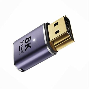 Imagem de NFHK HDMI macho para HDMI 2.1 fêmea UHD extensão adaptador conversor dourado suporta HDTV 8K 60hz