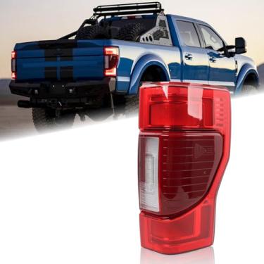 Imagem de KAMDKI LED RH Full com luz traseira de ponto cego adequado para Ford F250 F350 F450 F550 Super Duty 2020 2021 2022 Módulo do lado direito do passageiro não incluído LC3Z13404E FO2801282