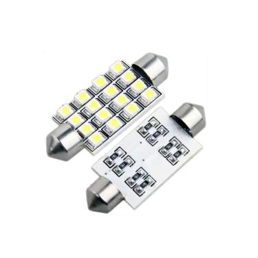 Imagem de Lâmpada Torpedo 16 Leds 42Mm Teto Placa Porta Mala E Luvas