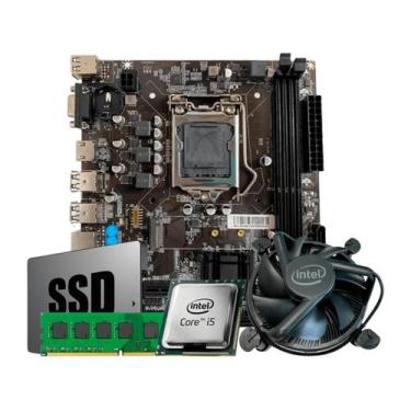 Imagem de Kit Processador i5 2400 + Placa Mae H61 1155 NMVe M2 + RAM 8GB DDR3 + 