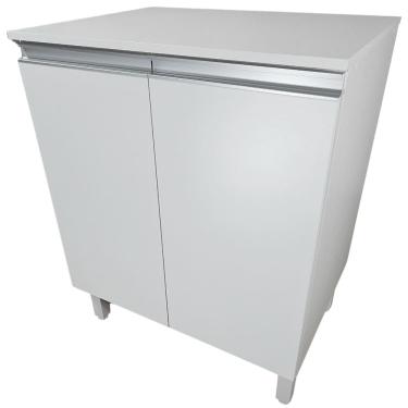 Imagem de Balcão Multiuso Branco 70cm amplo espaço em MDF para cozinha lavanderia