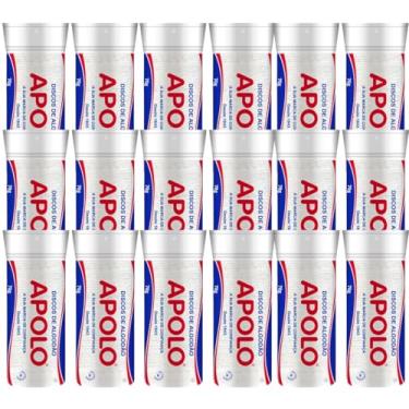 Imagem de Algodao Disco Apolo 70g Limpeza Facial Maquiagem Manicure Pedicure - Kit Com 18