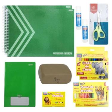 Imagem de Kit Material Escolar Infantil Mini Grupo 1a 3 Anos Lista SME - DEZdeDE