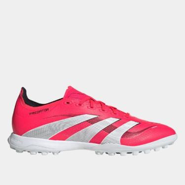 Imagem de Chuteira Society Adidas Predator League Unissex, Vermelho, Branco, 44