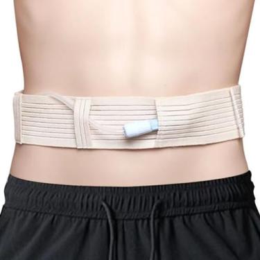 Imagem de PD Cinto de diálise Respirável Elástico J/G/Peg Suporte de Tubo de Alimentação PD Cateter Cintos Peritoneais de Emergência para Mulheres Homens Adultos (Pequeno (61-81 cm))
