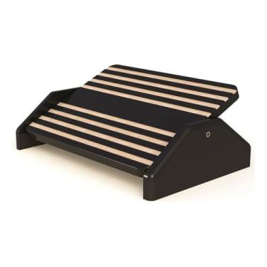 Imagem de Apoio Ergonômico para os Pés, MDF Natural (Cor: Black Piano) – Conforto e Postura Melhores - Escritex
