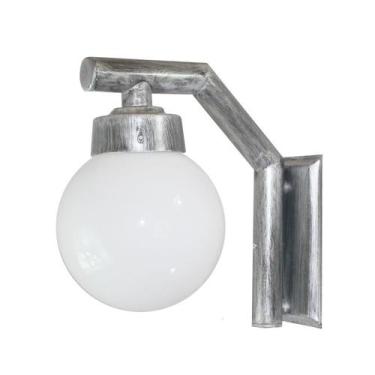 Imagem de Arandela Solarium 210 Globo de Vidro Leitoso Prata Velha - Ideal Ilumi