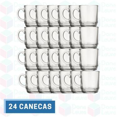 Imagem de Conjunto 24 Canecas Vidro 250ML Chocolate Quente Cappuccino