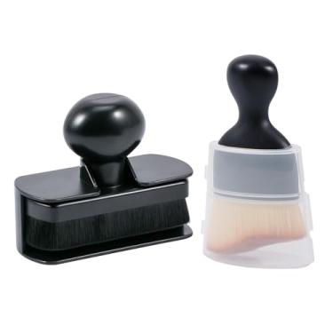 Imagem de UNIMEIX Kit de pincel aplicador de brilho de pneu grande escova vegana para brilho de pneus com suporte de armazenamento para veículos, cera de polimento de pneu e limpeza interior de carro