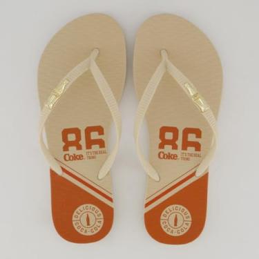 Imagem de Chinelo Coca Cola Sprint Feminino Bege