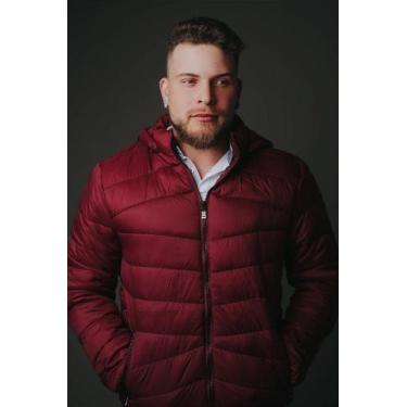 Imagem de Jaqueta Puffer Bordo Masculina - Doppi, Bulgarian rose, XGG
