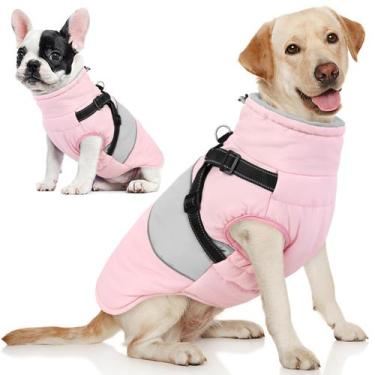 Imagem de Casaco de Inverno Impermeável AOFITEE para Cães Grandes - com Arnês
