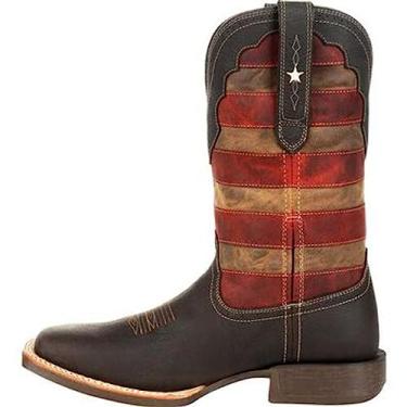 Imagem de Durango Bota masculina Rebel Pro Western, Marrom escuro e bandeira vintage, 42