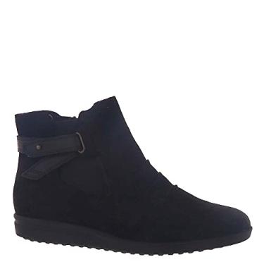 Imagem de Ghete Chelsea Tamzen Mid pentru femei Clarks, piele intoarsa cerata neagra, marimea 11