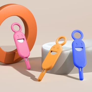 Imagem de XWE O suporte do cartão SIM contém pinos de ejeção da bandeja de ferramentas de abertura de remoção, 3 peças, ejetor de abridor de agulha compatível com todos os celulares iPhone Apple, iPad, HTC,