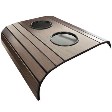 Imagem de Esteira Para Sofá Braço Porta Copo Plástico S01 Flexível Tabaco - Inov