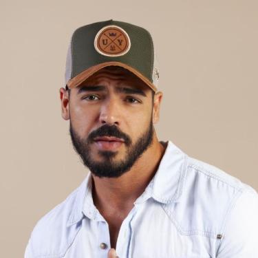 Imagem de Boné Telinha Trucker Sertanejo Caipira Aba Camurça Várias Cores - Pamp