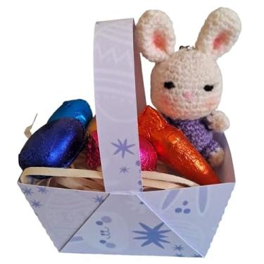 Imagem de Lembrancinha de Páscoa Cestinha com mini Ovinhos e Coelhinho (Lilás, Coelhinho)