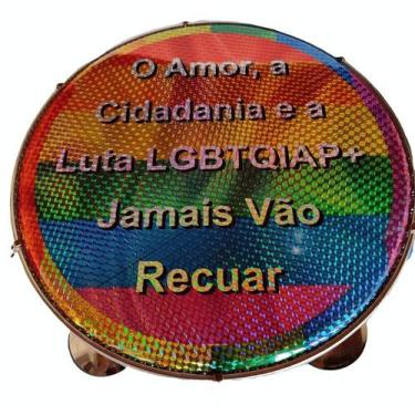Imagem de Pandeiro 10 Polegadas Pele Holografica Vip LGBTQIAP+ - VIP Percurssion