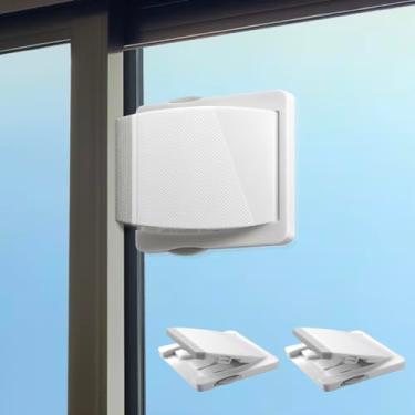 Imagem de ZRFCXE Fechadura de porta deslizante, 2 pacotes de fechadura de porta de vidro deslizante de segurança para crianças para portas de vidro deslizantes, janelas deslizantes, armário deslizante, etc.