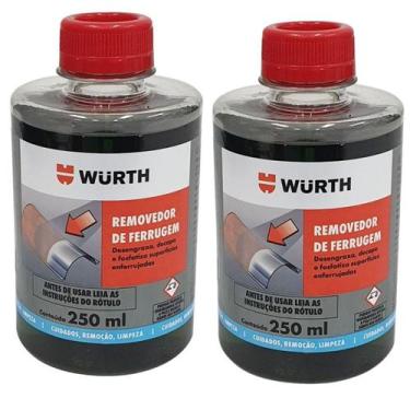 Imagem de Kit 2 Removedor De Ferrugem Limpa Chassi 250ml Wurth Recupera Metal