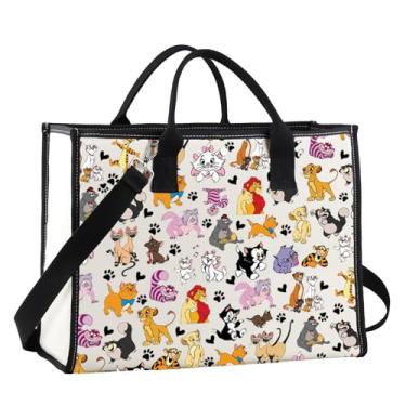 Imagem de G2TUP Bolsa tiracolo para gatos Berlioz & Toulouse & Marie & Cheshire Cat & Yzma Gifts Cats Lover Gifts Kitten Shoulder Bag, Gato e leão Tg2
