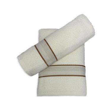 Imagem de Toalha de Banho Macia 100% Algodão Lepper Inova 70cm x 1,40m, Off-Whit