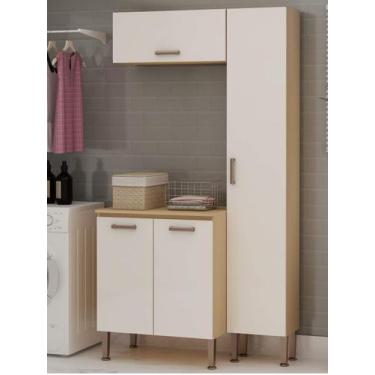 Imagem de Armário Multiuso Lavanderia Modulado Área de Serviço 4 peças 60 Acquaf