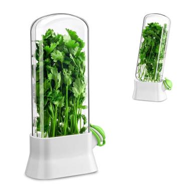 Imagem de Dispenser Recipiente Ervas Frescas Armazenamento Geladeira Conserva Salsa