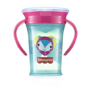 Imagem de Copo de Treinamento 360 First Moments Rosa Candy 210 ml 6+M Fisher Price - BB1021 BB1021