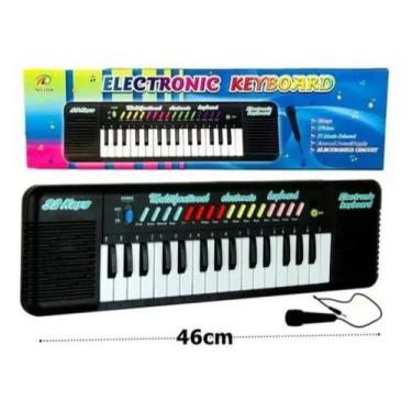 Imagem de Teclado Infantil Musical 32 Teclas Keys Com Microfone Piano - eletroni