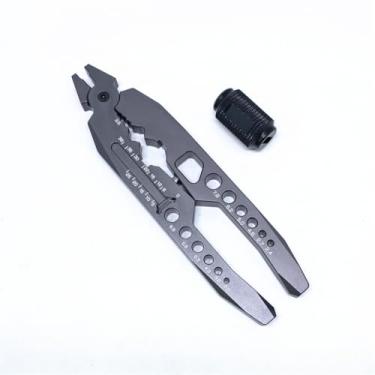 Imagem de KingVal Alicate de metal amortecedor haste esférica braçadeira esférica conjunto de ferramentas modelo RC multifuncional para carro RC 1/8 1/10 (titânio)