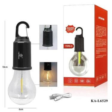 Imagem de Lâmpada Recarregável Camping Pescaria USB, Lâmpadas luz quente, Luzes 