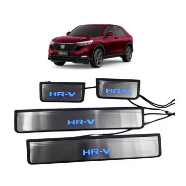 Imagem de Soleira de Porta hrv hr-v 2022 / 2025 Aço Inox iluminada com Led Azul - KX3