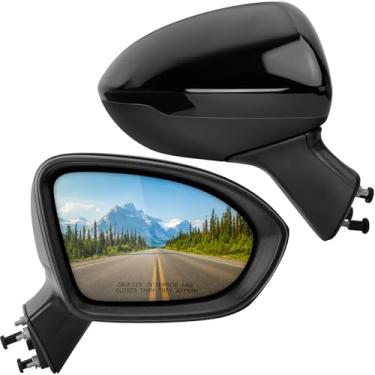 Imagem de LOIYLLEN Substituição do espelho retrovisor do lado direito do passageiro para Chevrolet Chevy Cruze 2017 2018 2019 2020 2021 2022 2023 - espelhos retrovisores com 3 pinos e ajuste elétrico, preto.