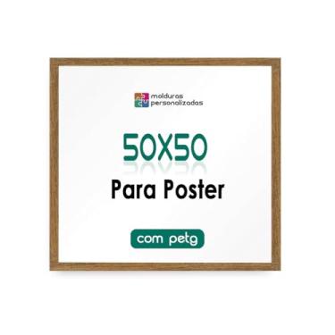 Imagem de Moldura 50x50 Quadrada para Quebra Cabeça Arte Poster com Proteção Petg (Cru)