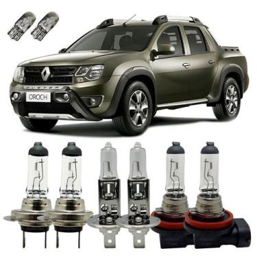 Imagem de Lâmpadas Alto Baixo Milha Original 3200K Duster Oroch + T10 - Autovex 