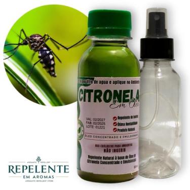 Imagem de Óleo de Citronela Repelente Concentrado - 1x120ml + 1 Spray - faz 24 l