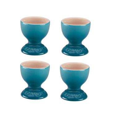 Imagem de Conjunto 4 suporte para ovo le creuset azul caribe