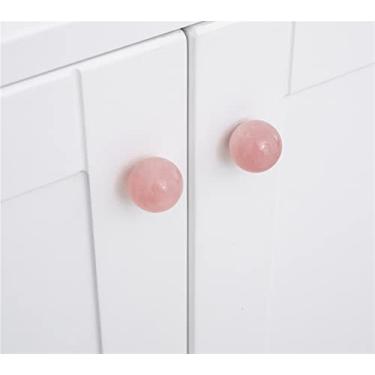 Imagem de Puxadores de armário de bola de cristal puxador de armário gaveta branca puxador de porta de guarda-roupa móveis acessórios de cozinha 1 peça (parafuso branco 43 mm)