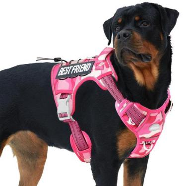 Imagem de Arnês para cães AUROTH Tactical, sem tração, ajustável, reflexivo