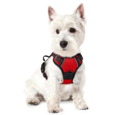 Imagem de Arnês para cães rabbitgoo No Pull, ajustável, vermelho para cães XS