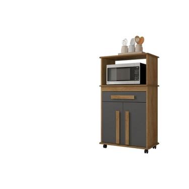 Imagem de Armário Multiuso Toronto Cinamomo com Grafite – RV Móveis