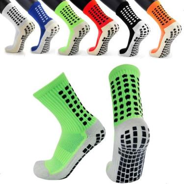 Imagem de Meia Meião Antiderrapante Futebol Esportiva Corrida Treino - Loja Brai