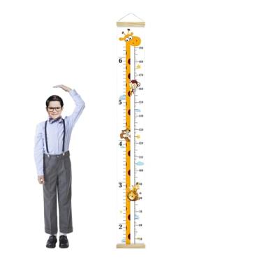 Imagem de Medidor De Altura Para Parede - Medidor De Crescimento Em Lona Removível,Decoração Infantil Para Berço Menino E Menina Com Acompanhamento De Marcos De Altura Quarto De Brincar