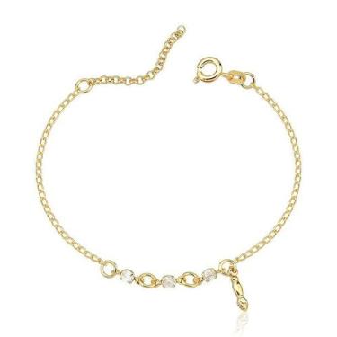 Imagem de Pulseira Infantil com Figa Folheada a Ouro 18k - Maise Joias
