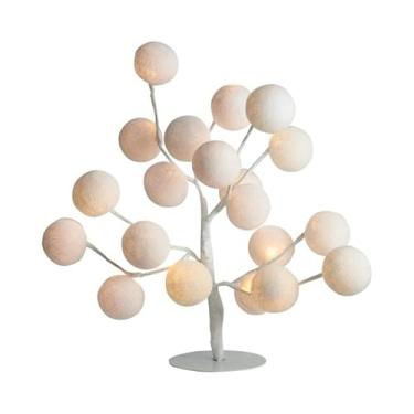 Imagem de Árvore de Luz Luminária de Mesa Abajur LED Bonsai Luz Decorativa com bolinhas Modelo Branco Aspen